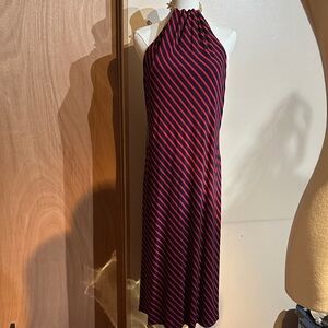 Ralph Lauren Red and Blue  halter Dress